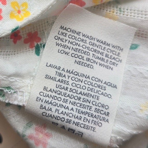 No Boundaries Cropped Tank Top Floral Tie-Front Cottage Coquette Medium (8-10) - Picture 5 of 5